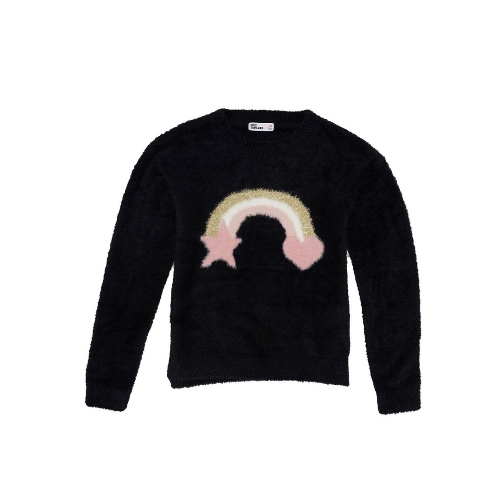 Big girls graphic metallic Sweater